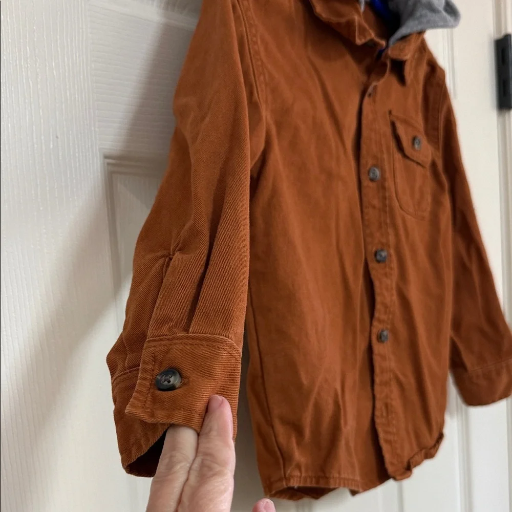 Old Navy Rust Shirt with Gray Hood
